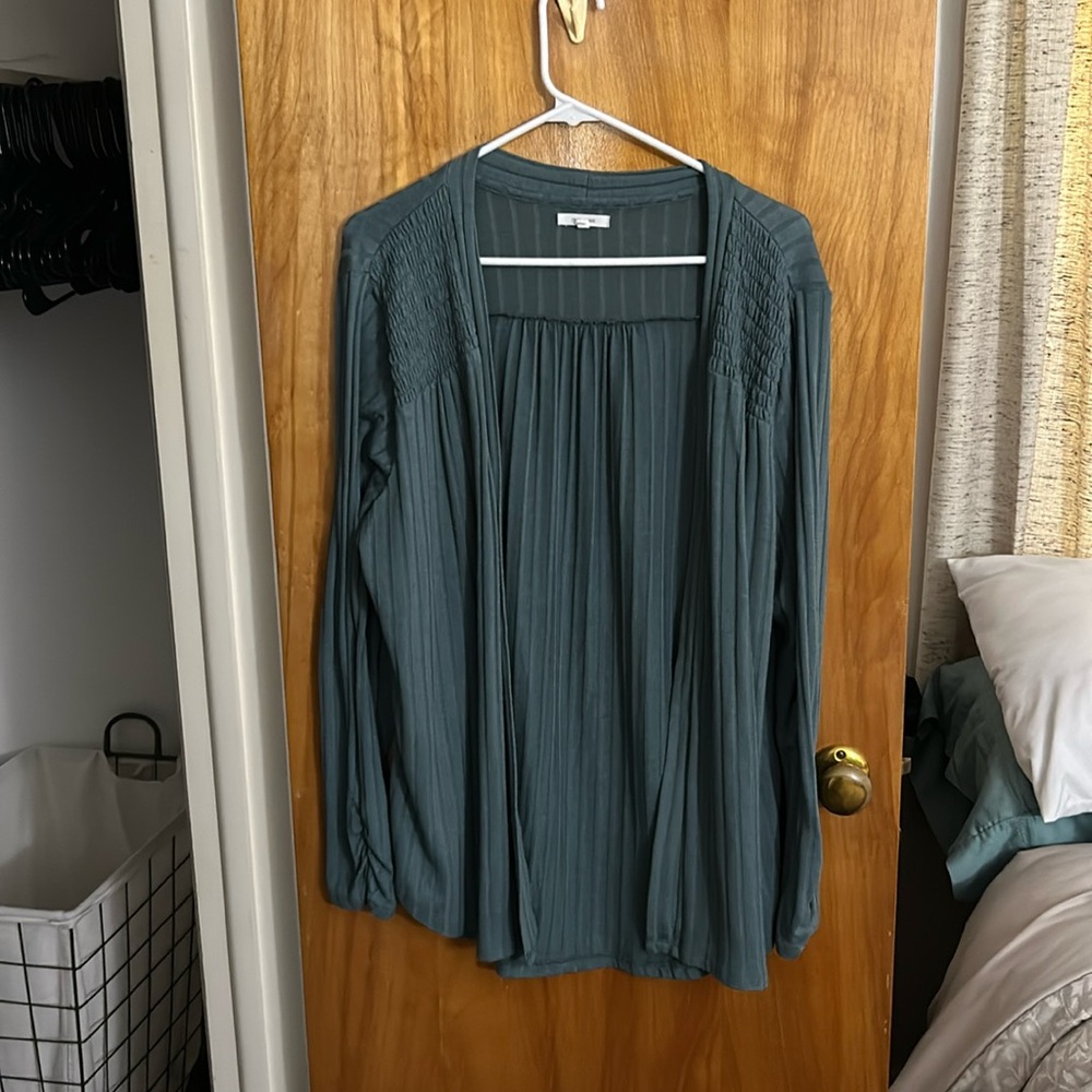 Teal cardigan